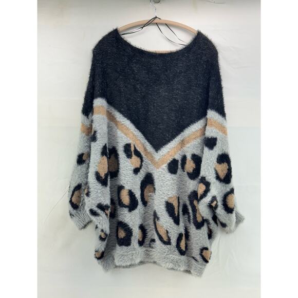 Mittoshop XL oversized extra soft leopard sweater - Picture 6 of 8
